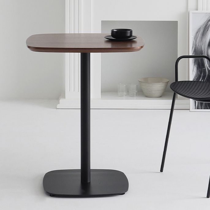 Metal Industrial Square Dining Table Manufactured wood Top Table with Pedestal Base Clearhalo ' dining_table' 'Dining Tables & Seating' 'Dining Tables' 'furn' 'furn_dining_table' 'Furniture' 'furniture_dining_table' 'Kitchen & Dining Furniture' 'kitchen&dining_furn' 'kitchen' 'kitchen_dining_table' 1200x1200_08707ba2-8d3b-4772-96e2-dd08fa25142d