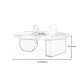 Mesa de centro rectangular de mármol blanco Mesa de cóctel redonda moderna