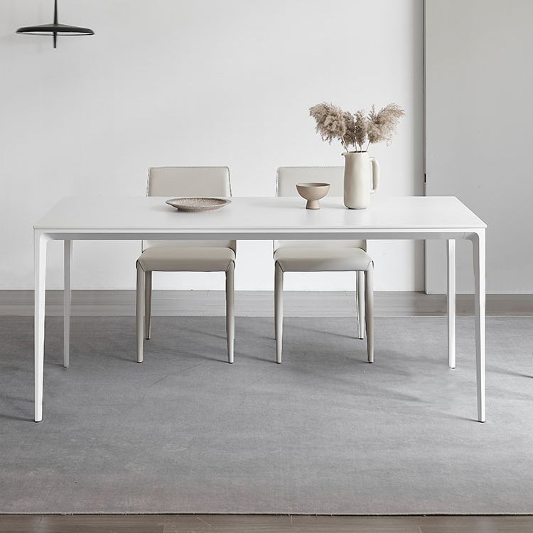Moderno 1/3/4/5/7 pezzi mobili da pranzo in pietra sinterizzato set in bianco