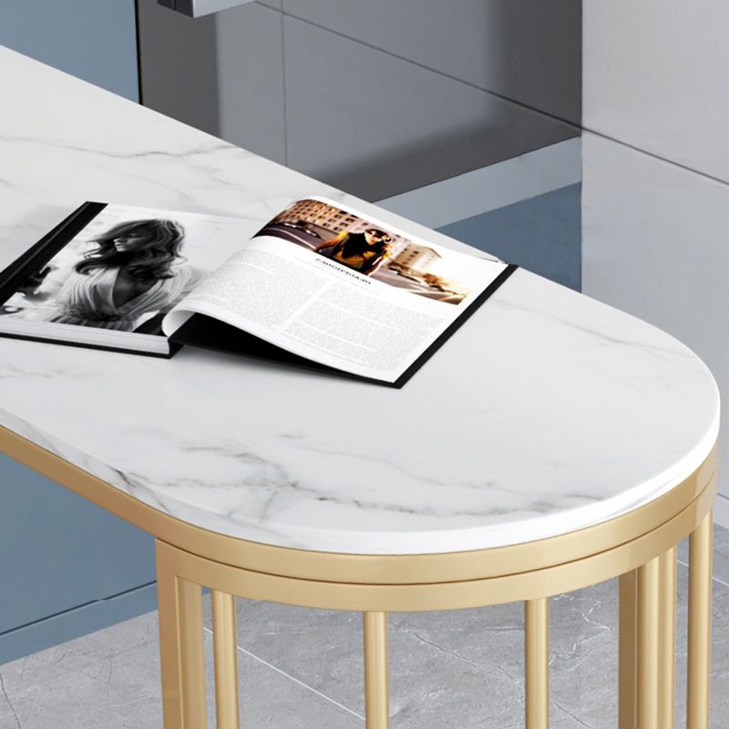 Indoor 42-inch Height Cocktail Bar Table Nordic Metal Base Bar Height Storage Table Clearhalo 'Bar Furniture' 'Bar Tables' 'bar_tables' 'furn' 'furn_bar_tables' 'Furniture' 'furniture_bar_tables' 'Kitchen & Dining Furniture' 'kitchen&dining_furn' 'kitchen' 1200x1200_0873f3c1-f9f5-4558-bc88-342111bd80fb