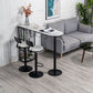 Glam White Marble Counter Table with Specialty Table Top Double Pedestal Table - 42" H Clearhalo 'Bar Furniture' 'Bar Tables' 'bar_tables' 'furn' 'furn_bar_tables' 'Furniture' 'furniture_bar_tables' 'Kitchen & Dining Furniture' 1200x1200_08749d30-938a-4004-bddd-c46ecf640a1c