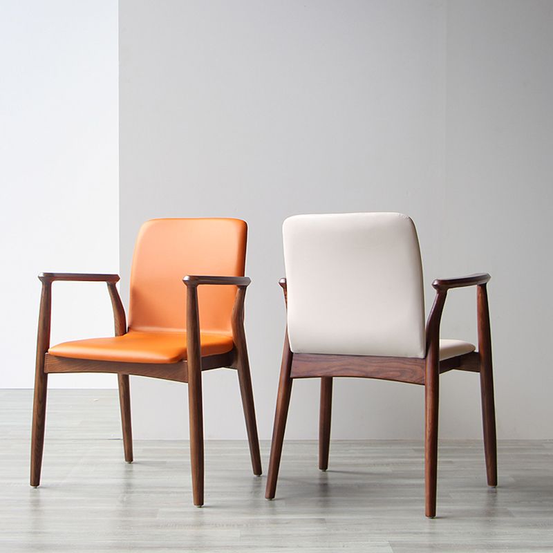 Contemporary Solid Back Kitchen Dining Arm Chair Solid Wood Dining Arm Chair Clearhalo ' kitchen&dining_furn' 'Dining Chairs' 'Dining Tables & Seating' 'dining_chair' 'furn' 'furn_dining_chair' 'Furniture' 'furniture_dining_chair' 'Kitchen & Dining Furniture' 'kitchen' 1200x1200_087619d1-84aa-4347-94bf-a2a47cd7e6ea