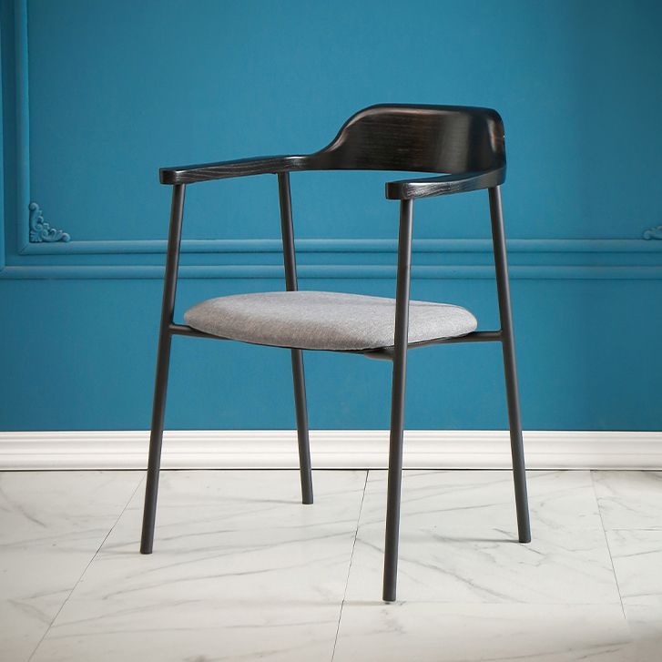 Contemporary Style Dining Chair Metal Open Back Dining Arm Chair Clearhalo 'Dining Chairs' 'Dining Tables & Seating' 'dining_chair' 'furn' 'furn_dining_chair' 'Furniture' 'Kitchen & Dining Furniture' 1200x1200_08772185-d26c-4320-9436-3def14374010