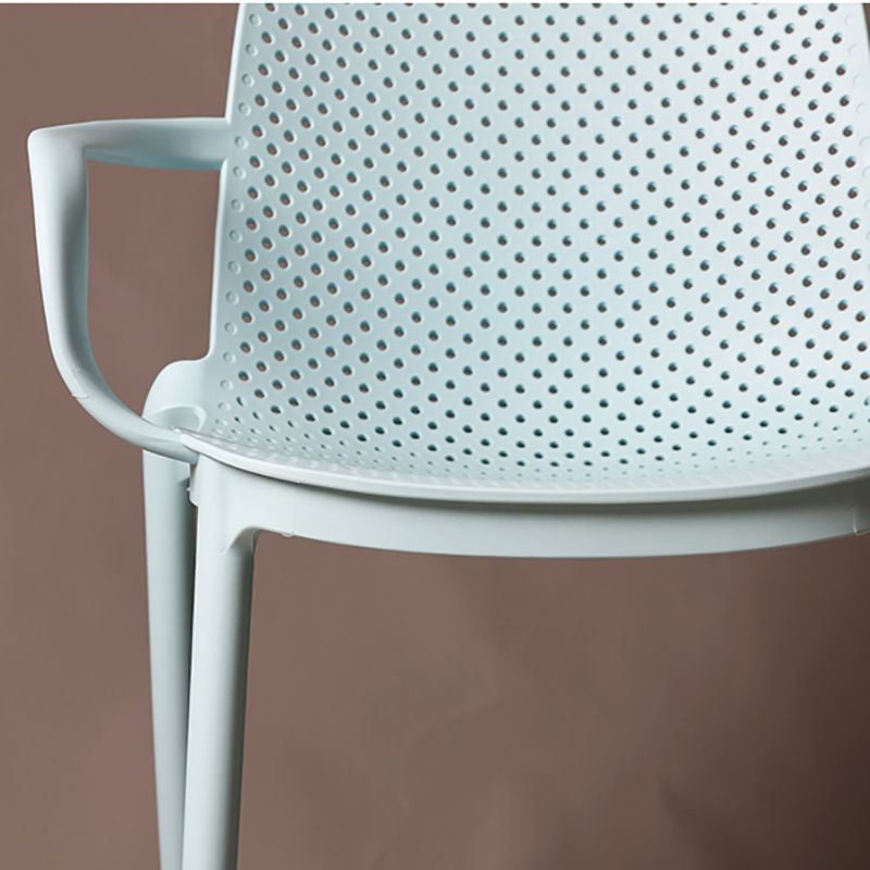 Moderne stapelbare stoel Dineren Open achterstoel met plastic benen voor keuken