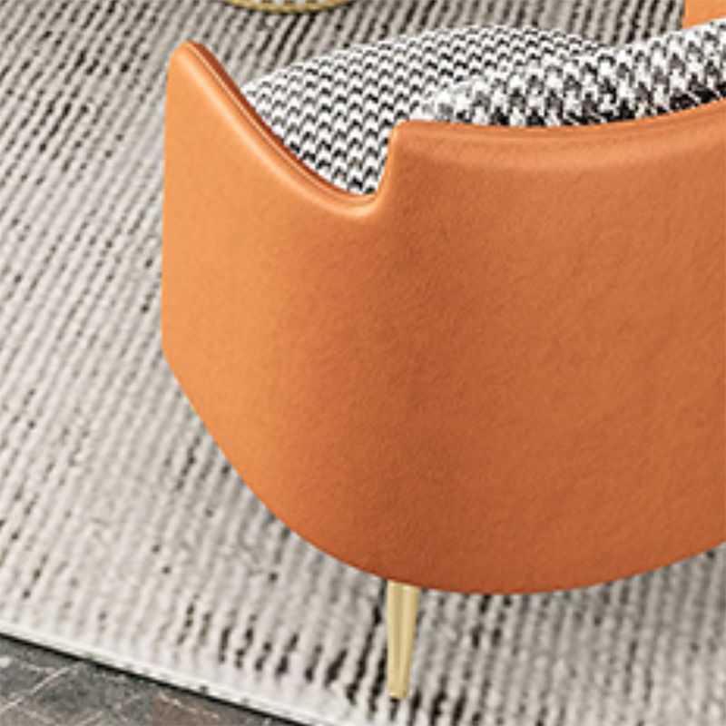 Divano curvo in finta pelle con braccio inclinata per soggiorno 33,47 "di alto livello