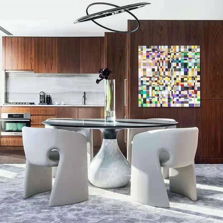 Designer Style Coffee Shop Velvet Arm Chair Matte Finish Solid Back Dining Chair Clearhalo ' kitchen&dining_furn' 'Dining Chairs' 'Dining Tables & Seating' 'dining_chair' 'furn' 'furn_dining_chair' 'Furniture' 'furniture_dining_chair' 'Kitchen & Dining Furniture' 'kitchen' 1200x1200_087875a5-d09c-4c0f-af8a-b601e6e9dc10