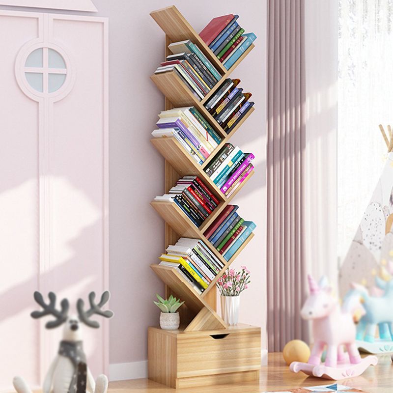 Scandinavian Style Shelf Bookcase Closed Back Bookcase for Office and Home Clearhalo 'Bookcases' 'furn' 'furn_bookcases' 'Furniture' 'furniture_bookcases' 'Office Furniture' 1200x1200_0878cbc8-b357-4f4f-823c-90f0cae13663