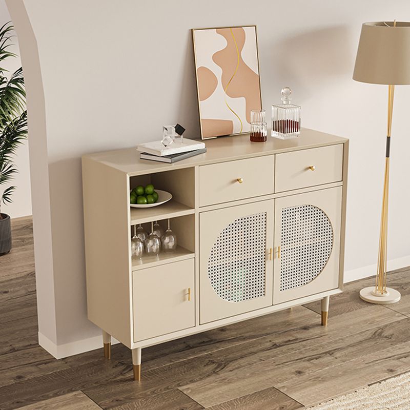 Mesa del aparador de madera diseñada con cajones de comedor glamoroso