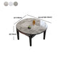 Sintered Stone Top Table 4 Legs Drop-Leaf Dining Table for Kitchen Clearhalo 'Dining Tables & Seating' 'Dining Tables' 'dining_table' 'furn' 'furn_dining_table' 'Furniture' 'Kitchen & Dining Furniture' 1200x1200_087bf76e-5fa3-4d70-9e13-b8de67bd0da0