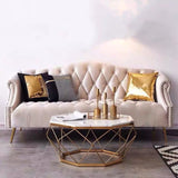 リビングルーム37.4 "の房状の背中の丸い腕ソファ