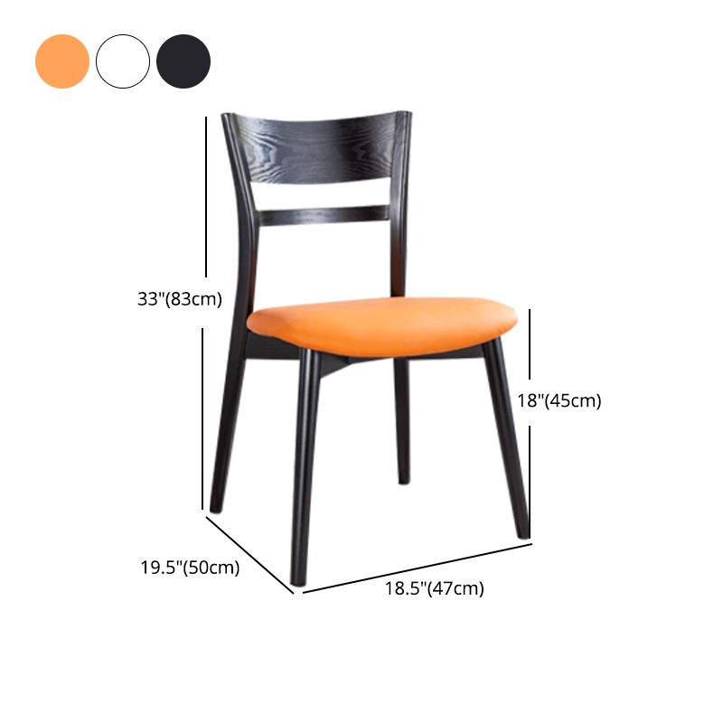 Industrial Home Open Back Chair Matte Finish Wood Dining Chair Clearhalo 'Dining Chairs' 'Dining Tables & Seating' 'dining_chair' 'furn' 'furn_dining_chair' 'Furniture' 'Kitchen & Dining Furniture' 1200x1200_087d52ae-064b-4cd5-9a2a-84659622f060