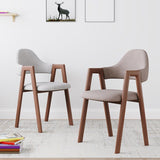 Contemporary Brown Kitchen Dining Arm Chair Wood Opening Back Dining Arm Chair Clearhalo ' kitchen&dining_furn' 'Dining Chairs' 'Dining Tables & Seating' 'dining_chair' 'furn' 'furn_dining_chair' 'Furniture' 'furniture_dining_chair' 'Kitchen & Dining Furniture' 'kitchen' 1200x1200_087ebe7a-07e6-4613-a261-950c035923e3