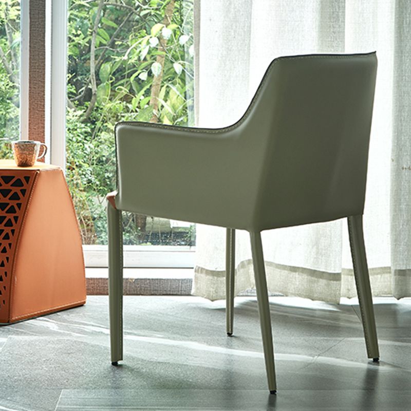 Contemporary Parsons Upholstered Chair Faux Leather Dining Chair for Home Clearhalo 'Dining Chairs' 'Dining Tables & Seating' 'dining_chair' 'furn' 'furn_dining_chair' 'Furniture' 'Kitchen & Dining Furniture' 1200x1200_087f536a-cf43-428e-8ed8-a479dd58491f