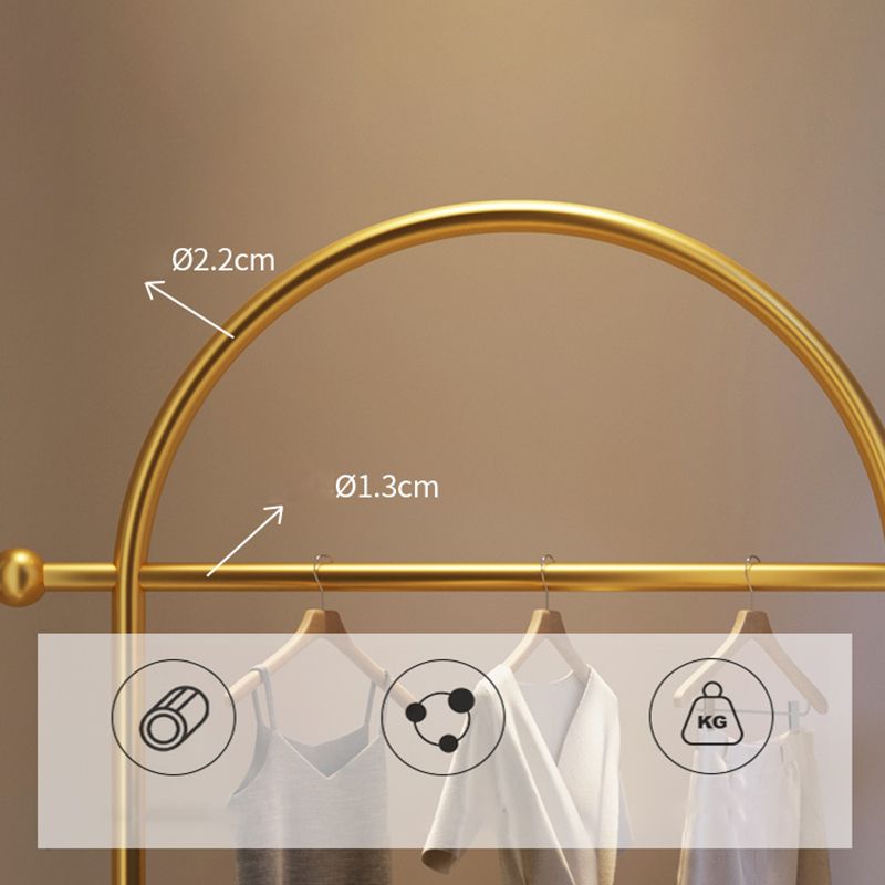 Glam Metallic Copper Kleiderbügel freistehender Marmorbasis Metallic -Katastar für Wohnzimmer