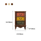 Cassa di lingerie in legno massiccio tradizionale cassa di stoccaggio verticale con 3/4 cassetti