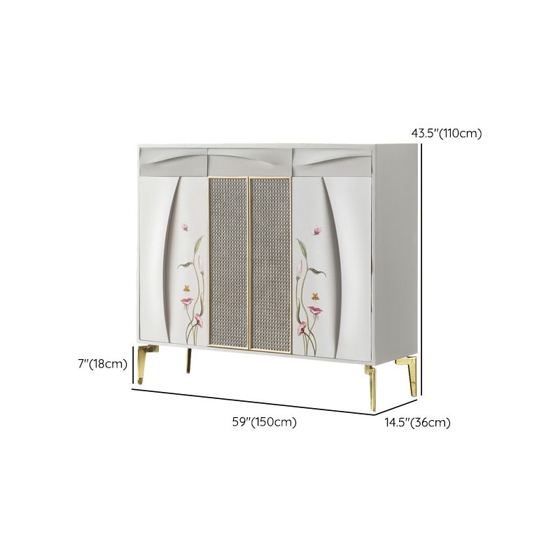 Server da pranzo in legno ingegnerizzato per porte in stile glam per cucina