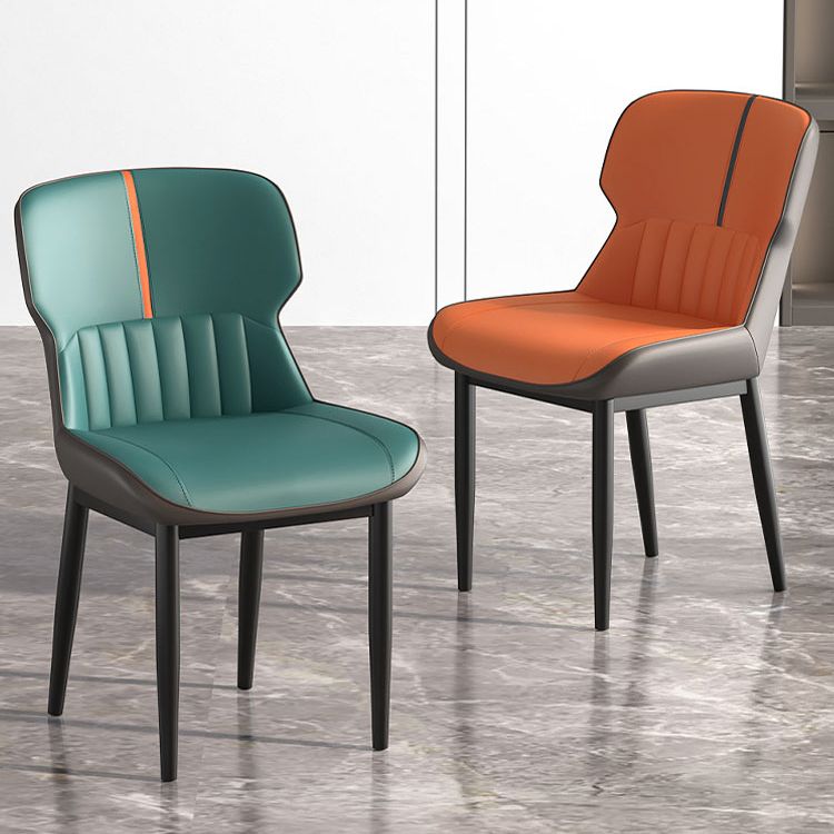 Contemporary Style Chair Kitchen Arm Side Chair with Metal Legs Clearhalo 'Dining Chairs' 'Dining Tables & Seating' 'dining_chair' 'Furniture' 'furniture_dining_chair' 'Kitchen & Dining Furniture' 1200x1200_08818c9c-5f9d-4d57-950e-9ea0548b6a77