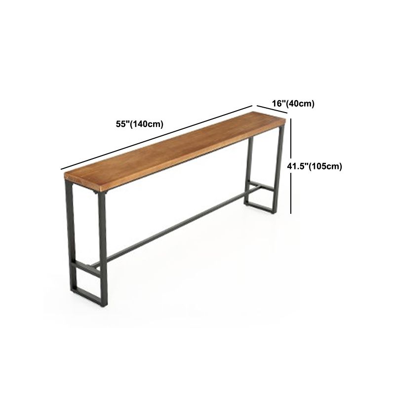 Tavolo da barra industriale da tavolo da barra industriale di rettangolo in legno in legno in legno