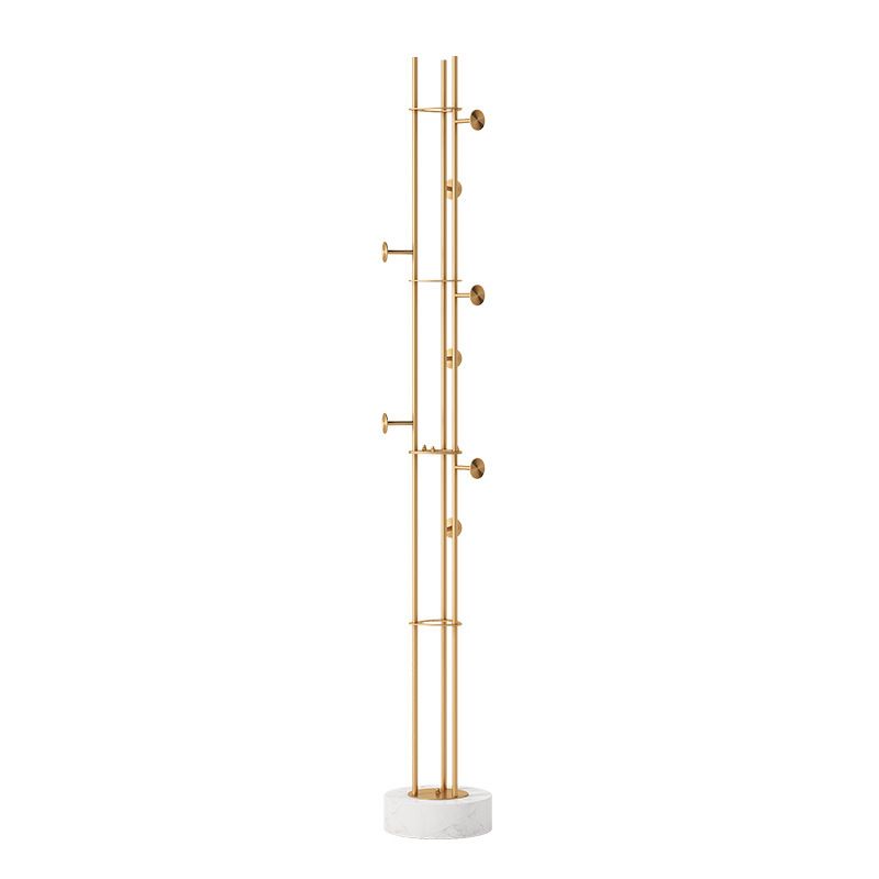 Marble Base Coat Hanger Metal Standing Entry Hall Tree with 8 Hooks Clearhalo 'Entry & Mudroom Furniture' 'furn' 'furn_hall_tree_coat_racks' 'Furniture' 'Hall Trees & Coat Racks' 'hall_tree_coat_racks' 1200x1200_0884c4d2-e9a6-4c24-b4dd-9ecc024be4fd