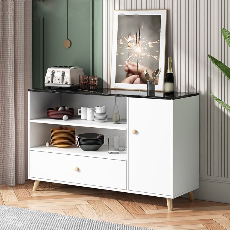 39 "l moderner Sideboard -Holzbuffet -Server mit offenem Speicher