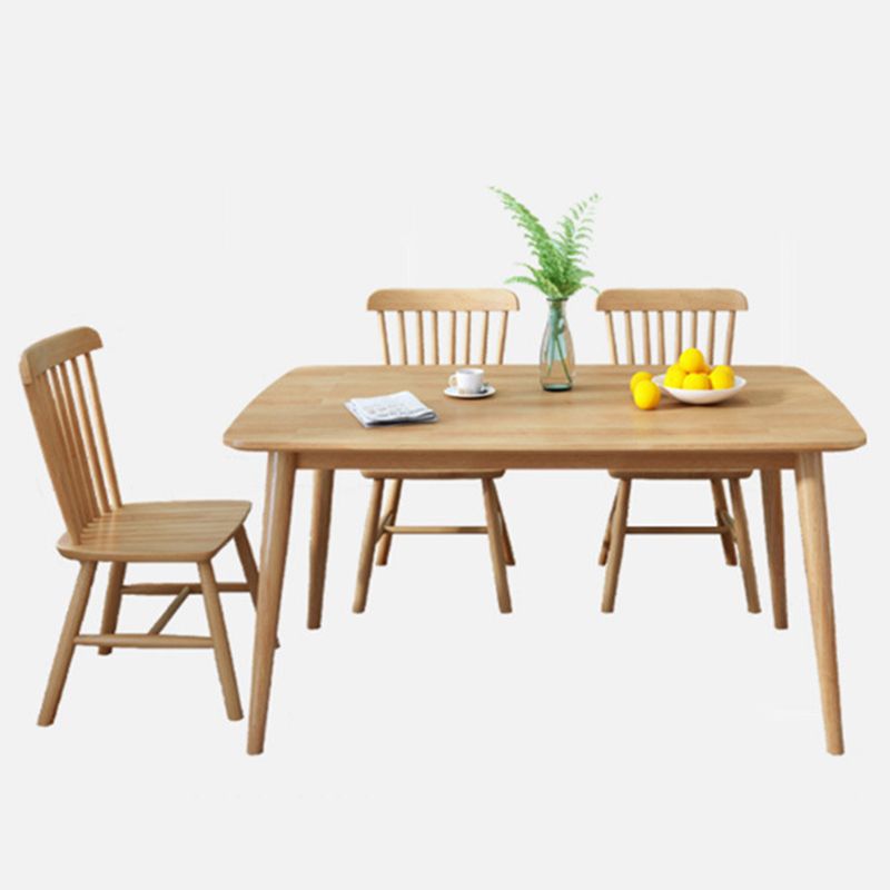 Contemporary Rectangle Solid Wood Table Standard Height Table Dining Table with 4 Legs Clearhalo ' dining_table' 'Dining Tables & Seating' 'Dining Tables' 'furn' 'furn_dining_table' 'Furniture' 'furniture_dining_table' 'Kitchen & Dining Furniture' 'kitchen&dining_furn' 'kitchen' 'kitchen_dining_table' 1200x1200_08881952-41c9-4fed-a0a4-a6b5276134a8