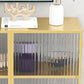 Living Room Metal Kitchen Server 54-inch Height Glass Door Dining Server Clearhalo 'buffet_sideboard' 'Buffets & Sideboards' 'furn' 'furn_buffet_sideboard' 'Furniture' 'Kitchen & Dining Furniture' 1200x1200_08885142-2b8c-4dac-9670-36b7c213db53