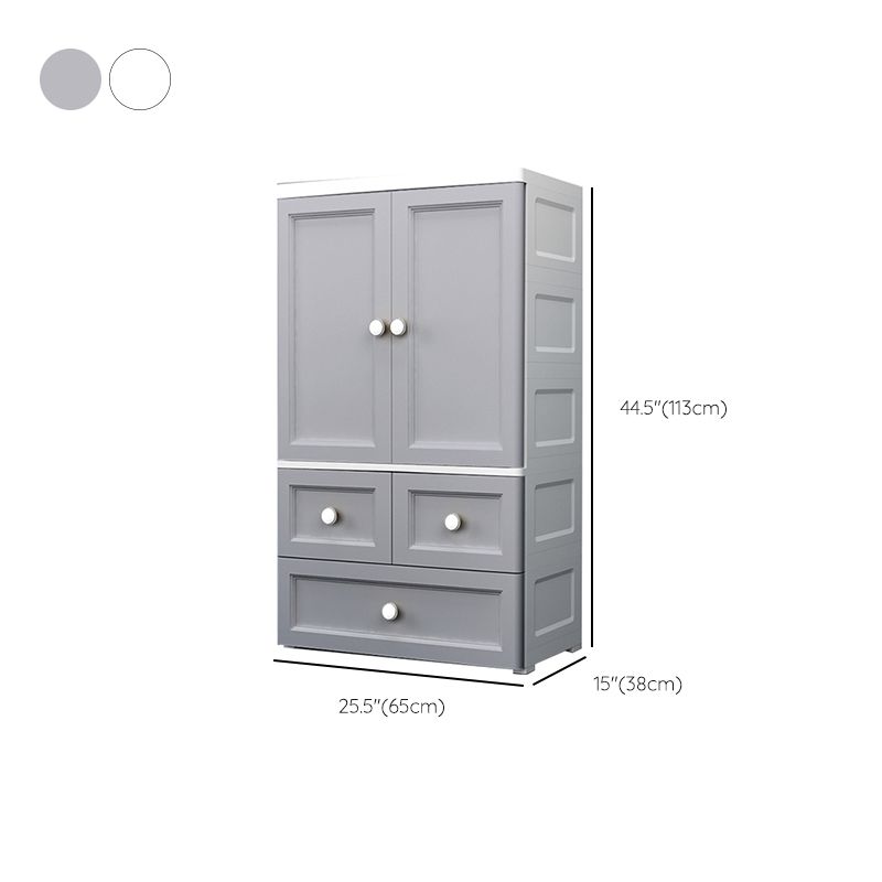 Matte Finish Plastic Storage Cabinet Modern Hinged Door Cabinet