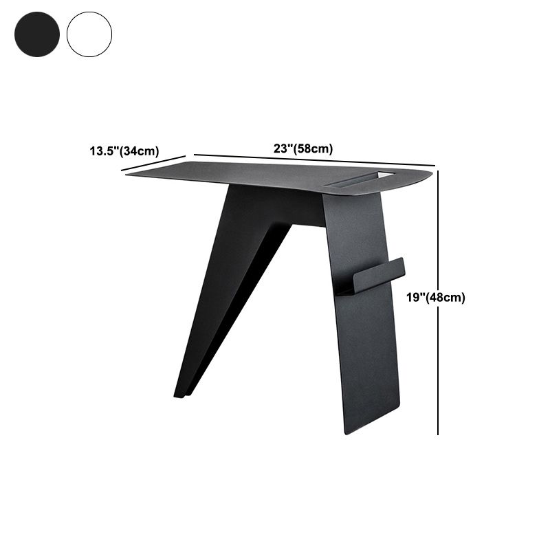 Mid-Century Sled End Table Geometric Metal Side Table, 19" Tall Clearhalo 'Coffee & Accent Tables' 'End & Side Tables' 'end_side_tables' 'furn' 'furn_end_side_tables' 'Furniture' 'Living Room Furniture' 1200x1200_088a0c99-33ee-4b91-b5d1-55172c26f600