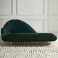 Contemporary Velvet Chaise Lounge Couch One Armed Lounge Chair