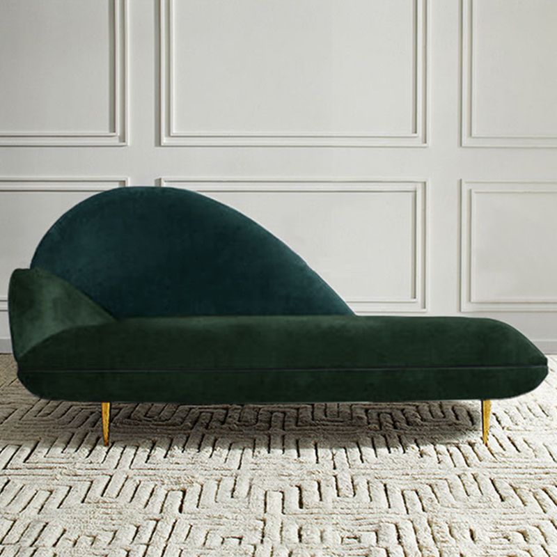 Contemporary Velvet Chaise Lounge Couch One Armed Lounge Chair