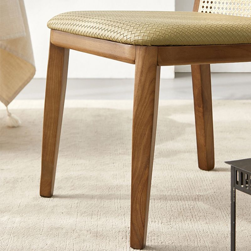 Traditional Style Dining Chair Armless Chairs with Wood Legs for Home