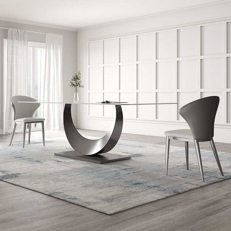 デザイナースタイルの焼結ストーンダイニングセット長方形1/3/4/5/7ピースディネットテーブルセット