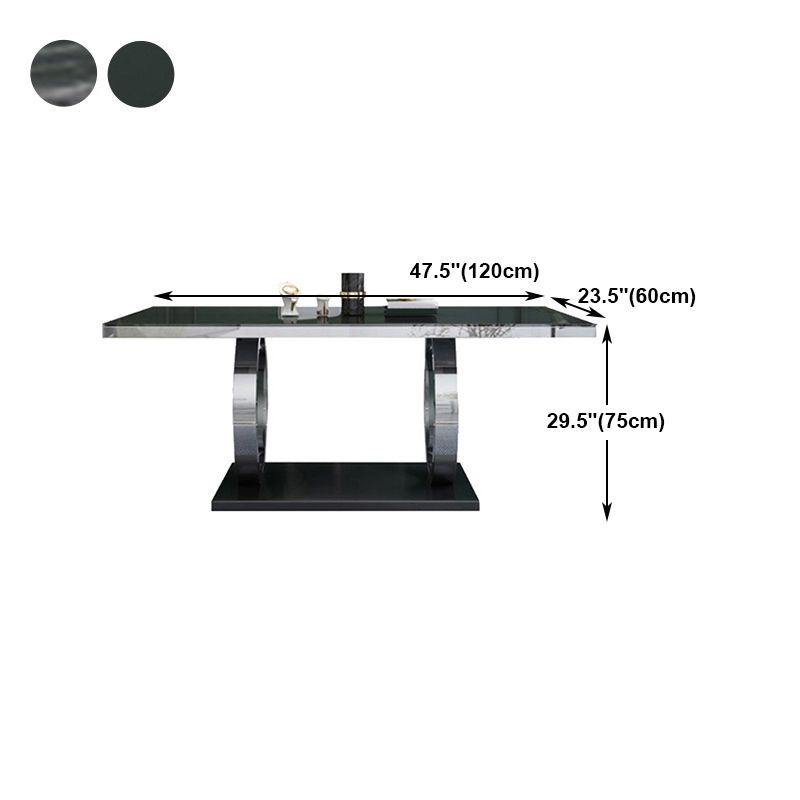 Rectangle Luxury Style Dining Table Fixed Table with Trestle Base Clearhalo ' dining_table' 'Dining Tables & Seating' 'Dining Tables' 'furn' 'furn_dining_table' 'Furniture' 'furniture_dining_table' 'Kitchen & Dining Furniture' 'kitchen&dining_furn' 'kitchen' 'kitchen_dining_table' 1200x1200_088e3764-5598-4df9-bb52-ed7793c6f72e