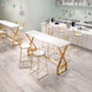 Juego de mesa de bar Glam, mesa de mostrador rectangular de madera de pino de 1/3 piezas con taburete alto
