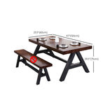 Industrial Kitchen Rectangle Dinner Table Solid Wood Dining Table Clearhalo 'Dining Tables & Seating' 'Dining Tables' 'dining_table' 'furn' 'furn_dining_table' 'Furniture' 'Kitchen & Dining Furniture' 1200x1200_088f1cbf-c9cb-4102-b4be-97e1593d56c0