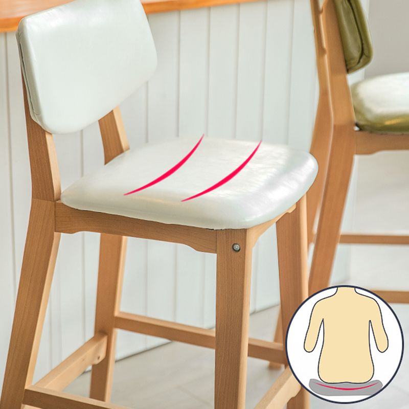 Scandinavia Style Bar-stool Wooden Legs Square Seat for Kitchen Bar Clearhalo 'Bar Furniture' 'Bar Stools' 'bar_stools' 'furniture_bar_stools' 'Kitchen & Dining Furniture' 'kitchen&dining_furn' 'kitchen' 'kitchen_furn' Furniture' 1200x1200_088f64df-7b51-4d90-8e5f-19e8556a36d6