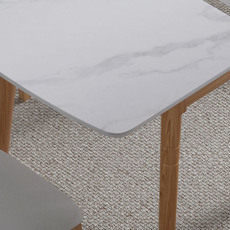 Modern Sintered Stone Top Standard Dining Set Rectangle White Dining Set for Kitchen Clearhalo 'Dining Room Sets' 'Dining Tables & Seating' 'dining_room_set' 'furn' 'furn_dining_room_set' 'Furniture' 'furniture_dining_room_set' 'Kitchen & Dining Furniture' 'kitchen&dining_furn' 'kitchen' 1200x1200_08900e68-8257-43ac-9899-95c66d7acbb5