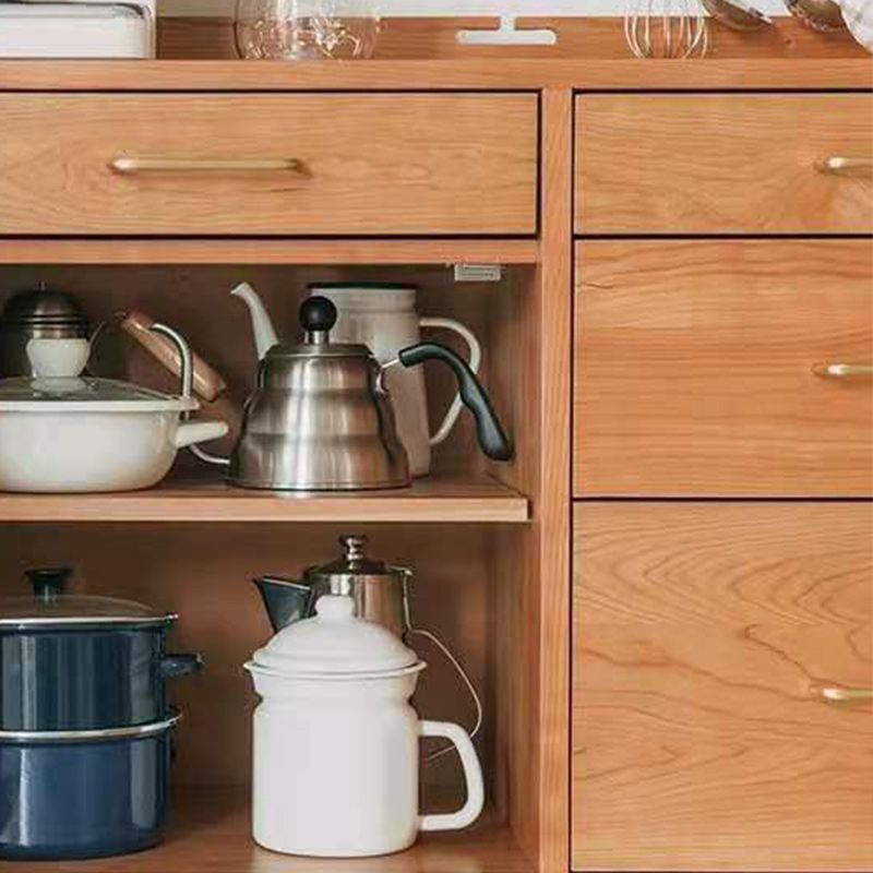 3-Door Sideboard Contemporary 4-Drawer Dining Server for Living Room Clearhalo 'buffet_sideboard' 'Buffets & Sideboards' 'furn' 'furn_buffet_sideboard' 'Furniture' 'Kitchen & Dining Furniture' 1200x1200_089091b6-487f-47d6-b83b-d5013c691405