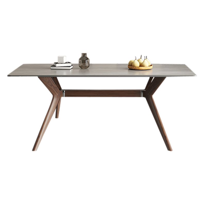 Estilo contemporáneo 1/4/5 Piezas Sillas de comedor Conjunta muebles de piedra rectangulares en gris