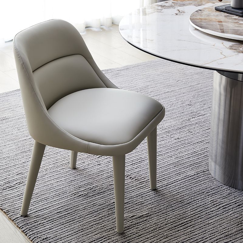 Moderner Armstuhl Kunstleder fester Rückenfutterraumstuhl für Zuhause