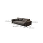 35"H Contemporary Sectional Sofa Grey Leather Cushion Back Sectional