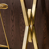 Set di barre in stile glam 1/2/4 pezzi con banco rettangolo in legno massiccio