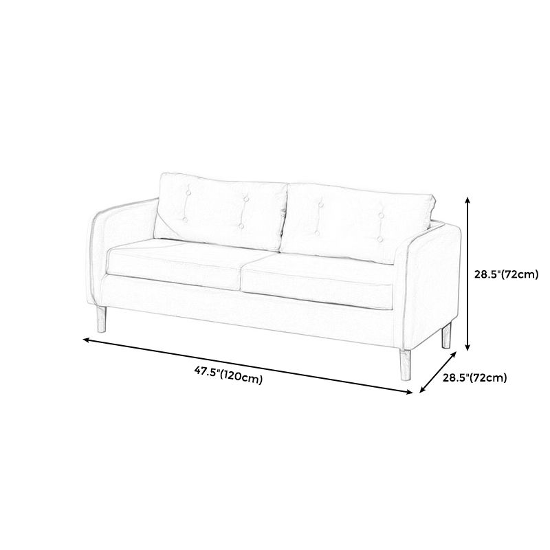 Contemporary Cotton Blend Tufted Slipcovered Sofa with Square Arm Clearhalo 'Furniture' 'furniture_sofas' 'kitchen' 'kitchen_sofas' 'Living Room Furniture' 'Sofa' 'sofas' 1200x1200_08930f54-f049-4547-ba97-3331dff56429