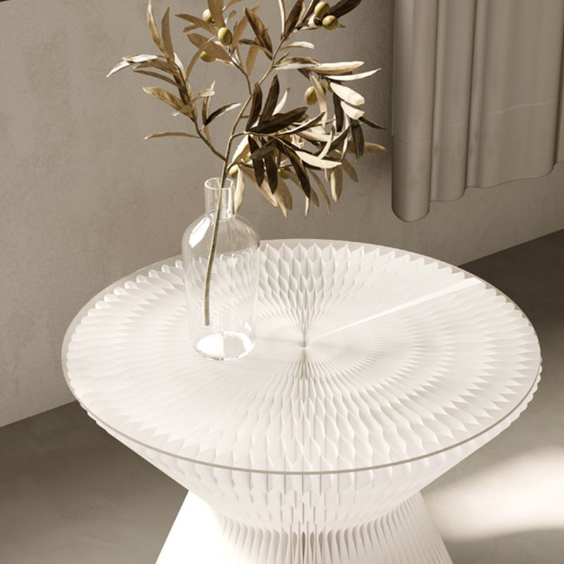 Contemporary Round Side Table, Antique Finish Top and Drum Base Side Table Clearhalo 'Coffee & Accent Tables' 'End & Side Tables' 'end_side_table' 'end_side_tables' 'furn' 'furn_end_side_tables' 'Furniture' 'furniture_end_side_table' 'Living Room Furniture' 1200x1200_0893108b-1f9d-4587-9876-5955956e073f