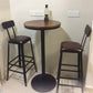 Industrial Style Black Iron Bar Table Brown Wood Top Bistro Table for Cafe Clearhalo 'Bar Furniture' 'Bar Tables' 'bar_tables' 'furn' 'furn_bar_tables' 'Furniture' 'furniture_bar_tables' 'Kitchen & Dining Furniture' 'kitchen&dining_furn' 'kitchen' 1200x1200_0894d7ca-2096-4dd1-9312-b84081c21d16