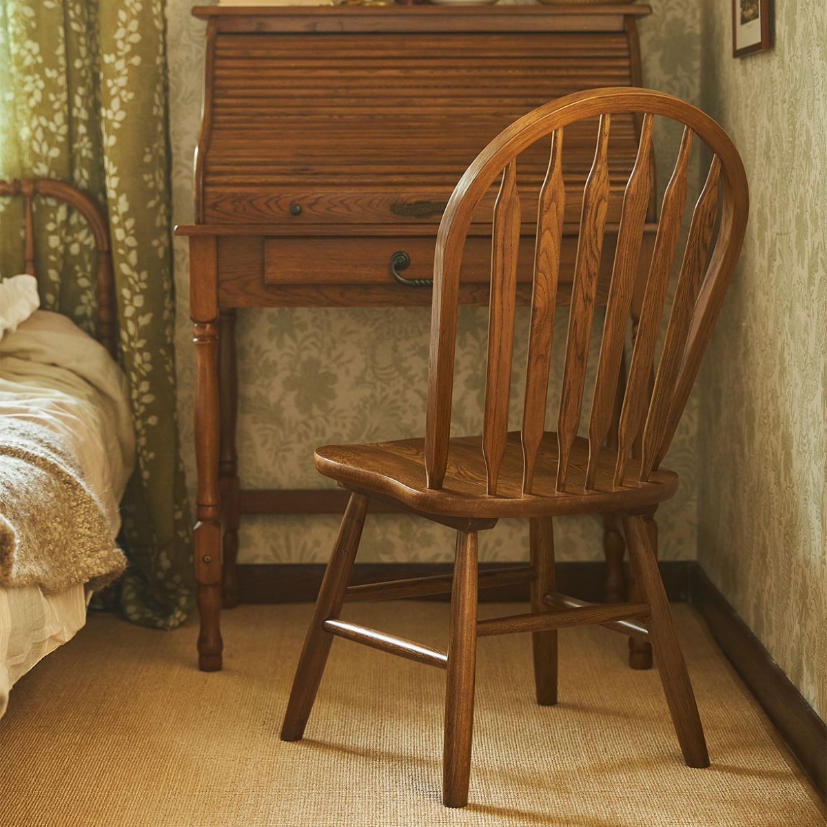 Traditional Style Dining Chair Solid Wood Windsor Back Side Chair for Home Clearhalo ' kitchen&dining_furn' 'Dining Chairs' 'Dining Tables & Seating' 'dining_chair' 'furn' 'furn_dining_chair' 'Furniture' 'furniture_dining_chair' 'Kitchen & Dining Furniture' 'kitchen' 1200x1200_0894e16c-3f4e-41f6-9ad8-413e66c9f2b5