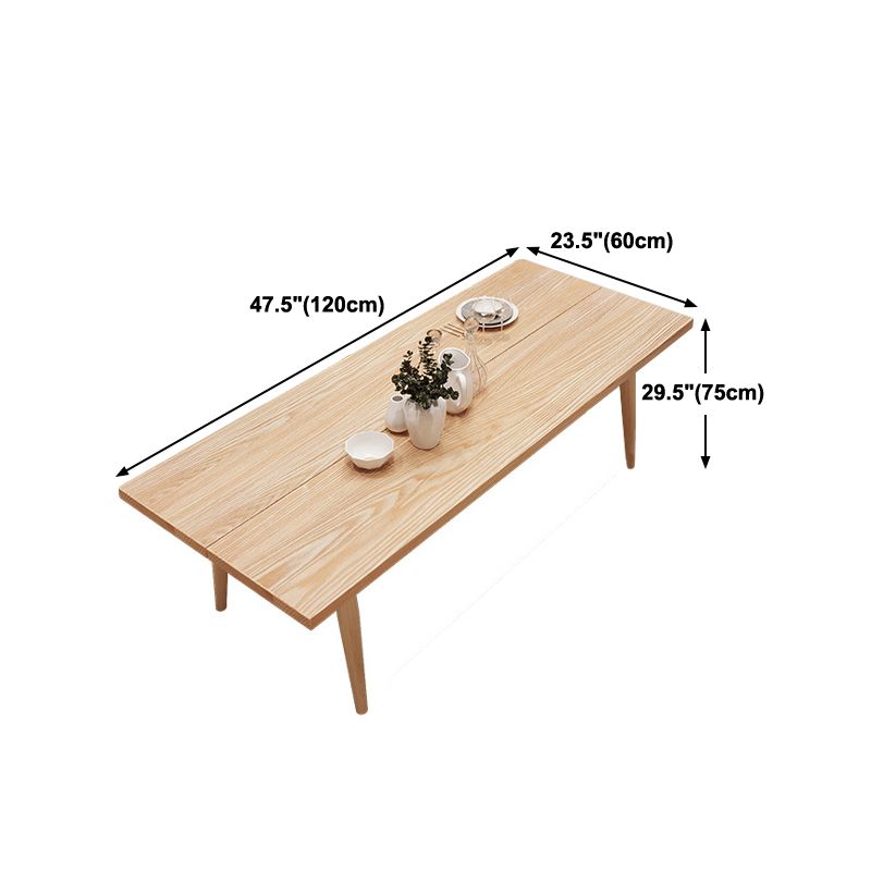 Contemporary Natural Wood Table Ash Rectangle Dining Table with 4 Legs Clearhalo 'Dining Tables & Seating' 'Dining Tables' 'dining_table' 'furn' 'furn_dining_table' 'Furniture' 'furniture_dining_table' 'Kitchen & Dining Furniture' 'kitchen' 'kitchen_dining_table' 1200x1200_0895ee42-87f6-4ab0-98df-ae7e83e6cd2c