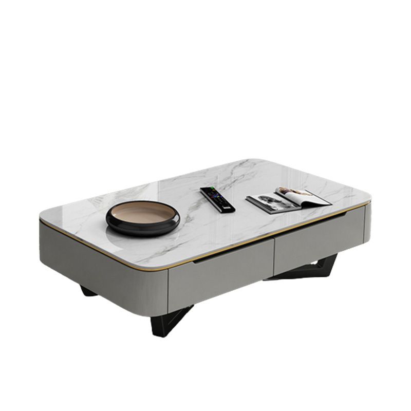 Tavolino in ardesia e tavolino in marmo Tavolino singolo moderno con 4 cassetti