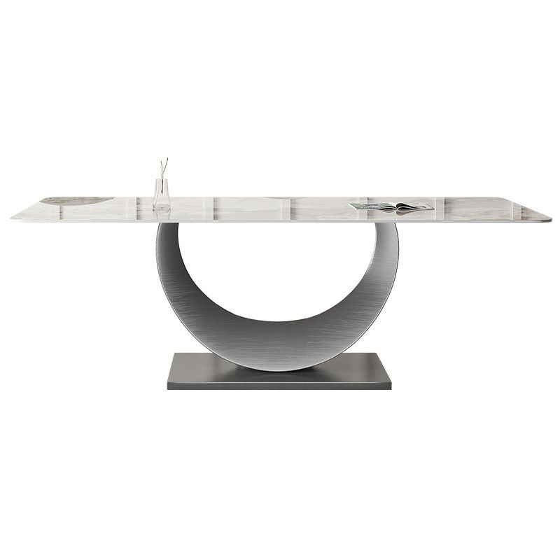 Style contemporain 1/3/4/5/6/7/8 Pièces Pièces Ensemble de restauration Rectangle meubles en blanc