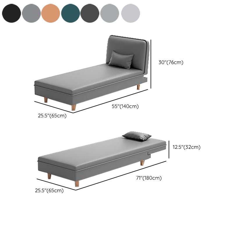 Modern Reclining Armless Chaise Fabric/Faux Leather Accent Chair Clearhalo 'Chairs & Seating' 'Chaise Lounge' 'chaise_lounge' 'furn' 'furn_chaise_lounge' 'Furniture' 'Living Room Furniture' 1200x1200_089a8885-5304-4bad-9d75-e5c9d5c22d18